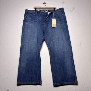 626 Blue Denim Jean Pant Men 48x30 Relaxed Straight Western NWT Western Wide Leg